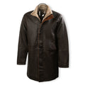 New Men's Vintage Double Stand Collar Leather Coat in USA