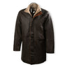 New Men's Vintage Double Stand Collar Leather Coat in USA