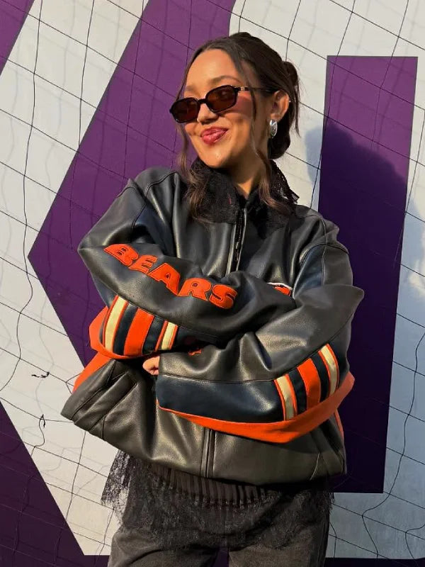 Shop Alannah Davidson Chicago Bears Leather Jacket