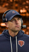Shop Ben Johnson Chicago Bears Sideline Hoodie – Navy Blue Fleece Pullover Hoodie