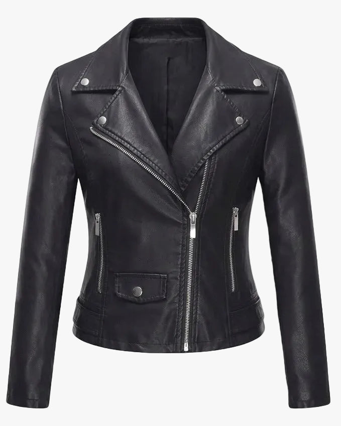 Shop Women's Black Faux Leather Moto Biker Jacket