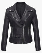 Shop Women's Black Faux Leather Moto Biker Jacket