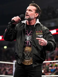 Shop CM Punk Monday Night RAW Black Bomber Jacket