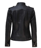 Fashionable cafe racer jacket for women in American market
