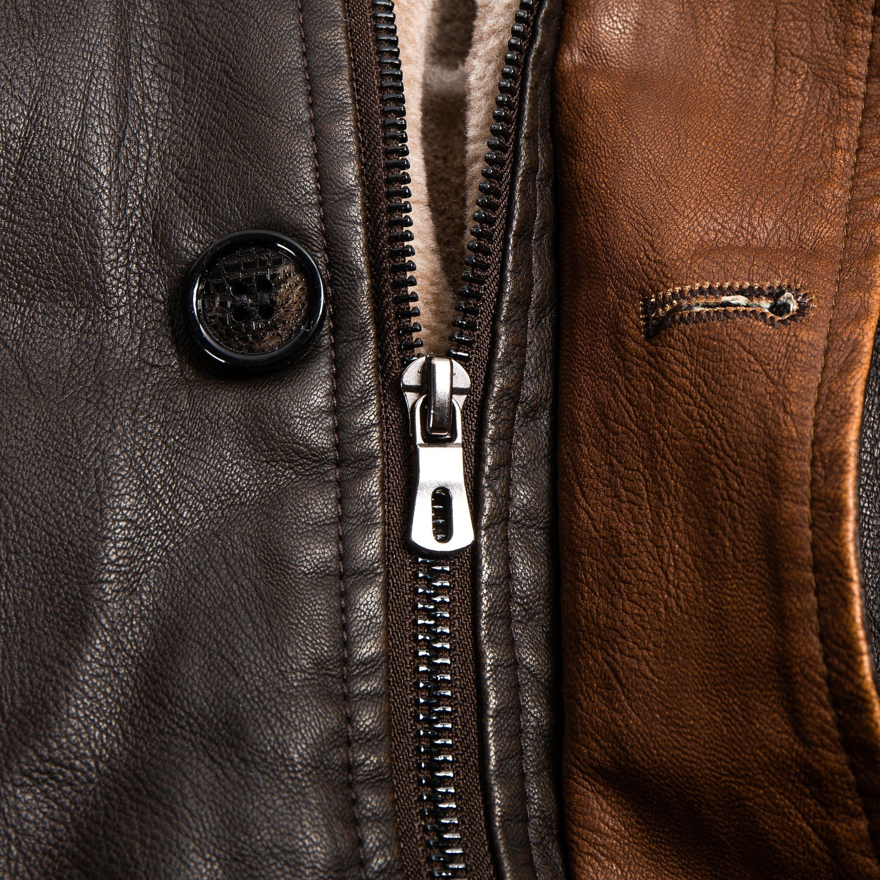 New Men's Leather Coat with Double Stand Collar Design in American Market