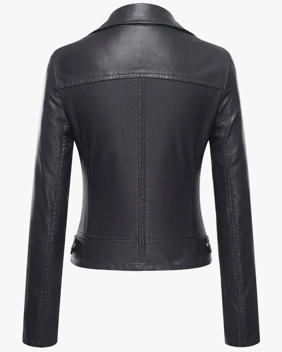 Shop Women's Black Faux Leather Moto Biker Jacket