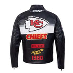 Kansas City Chief Inspired Moto Leather Jacket