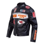 Kansas City Chief Inspired Moto Leather Jacket