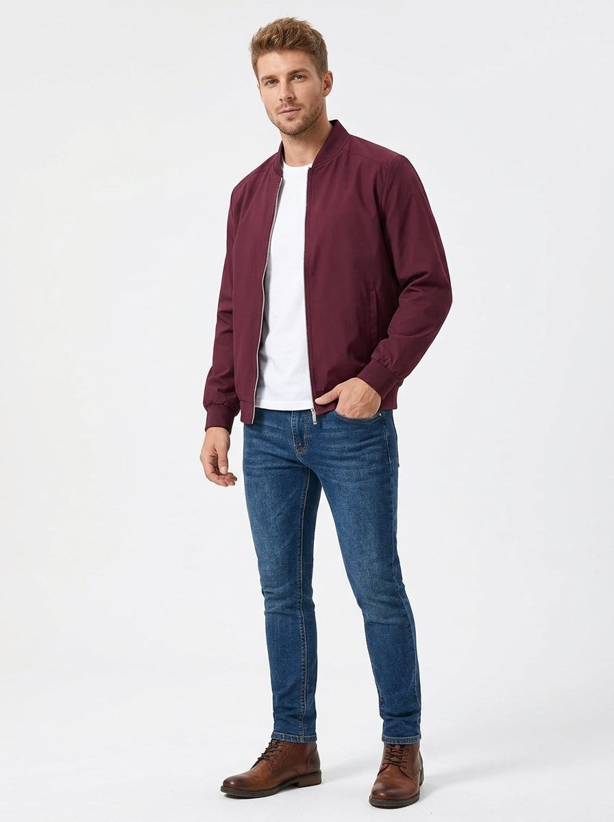 Shop Men's Lightweight Bomber Windbreaker Jacket