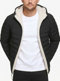 Shop Men's Black Sherpa Lined Packable Puffer Jacket