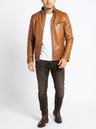 Shop Men's Lightweight Faux Leather Motorcycle Jacket