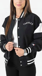 NY Rochester Black Baseball Varsity Jacket
