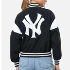 NY Rochester Black Baseball Varsity Jacket