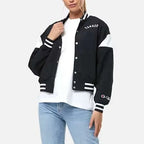 NY Rochester Black Baseball Varsity Jacket