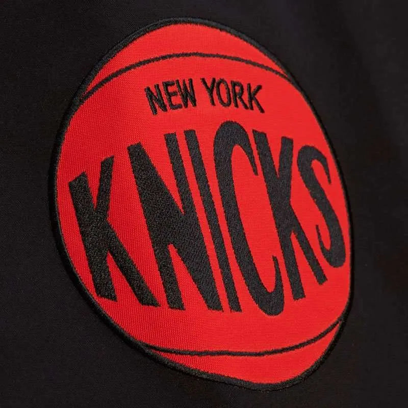 NY Knicks Inspired Black Out Satin Varsity Jacket