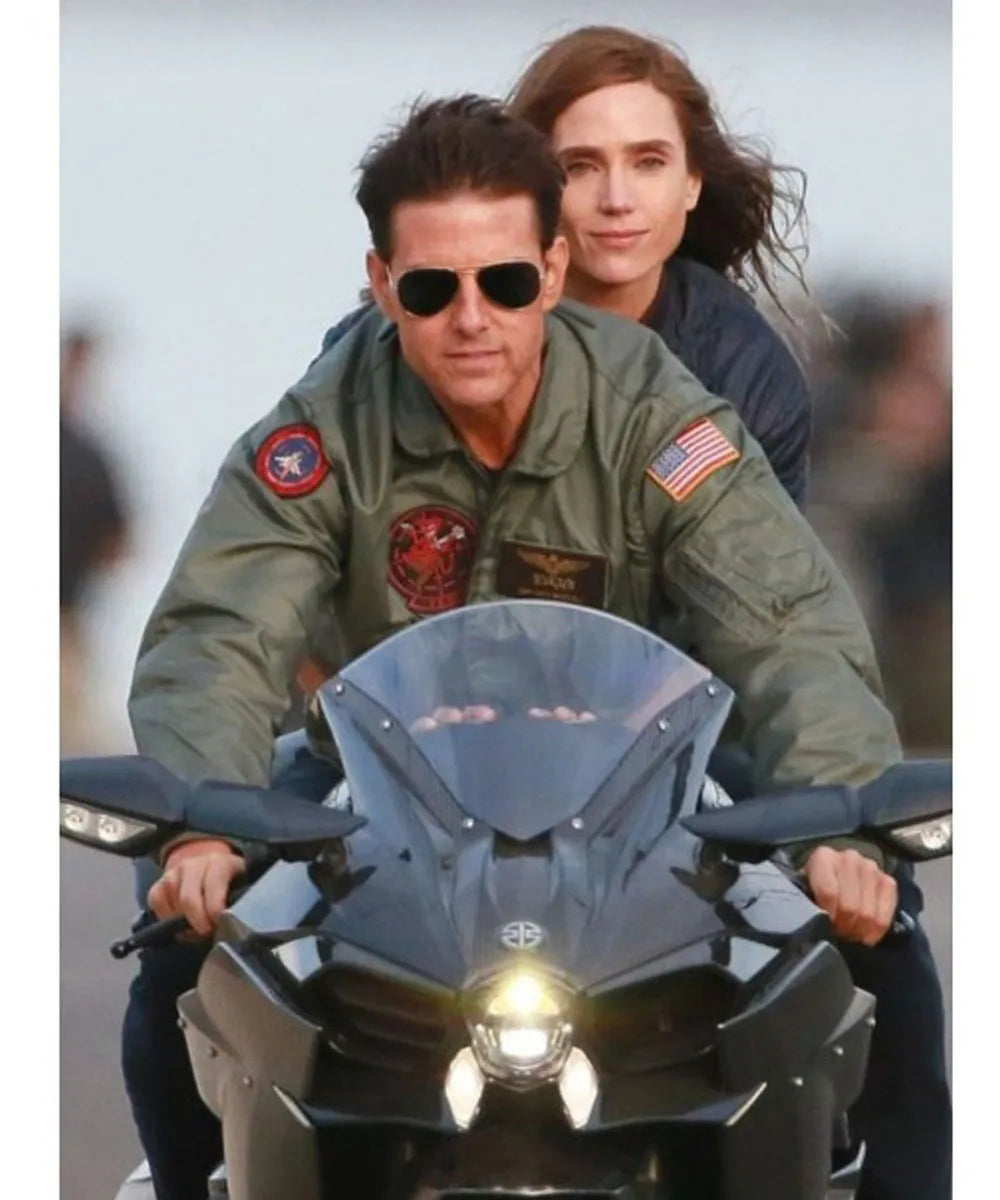 Olive Green Tom Cruise Top Gun 2 Flight Bomber Jacket
