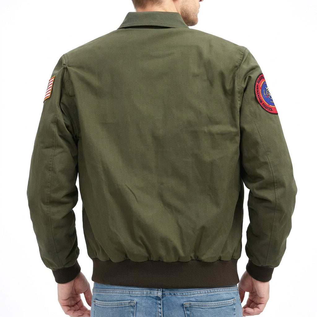 Olive Green Tom Cruise Top Gun 2 Flight Bomber Jacket