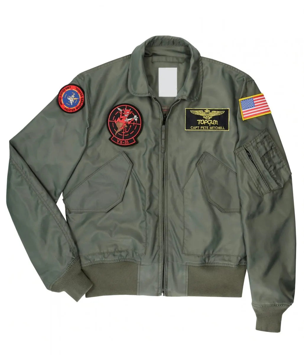 Olive Green Tom Cruise Top Gun 2 Flight Bomber Jacket