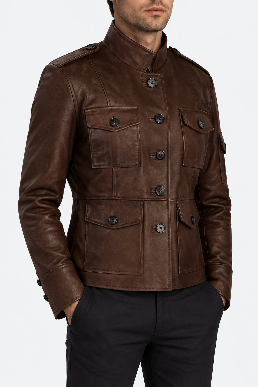 Premium Brown Sheep Skin Leather Jacket