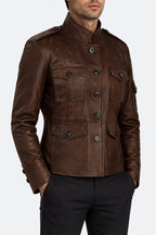 Premium Brown Sheep Skin Leather Jacket