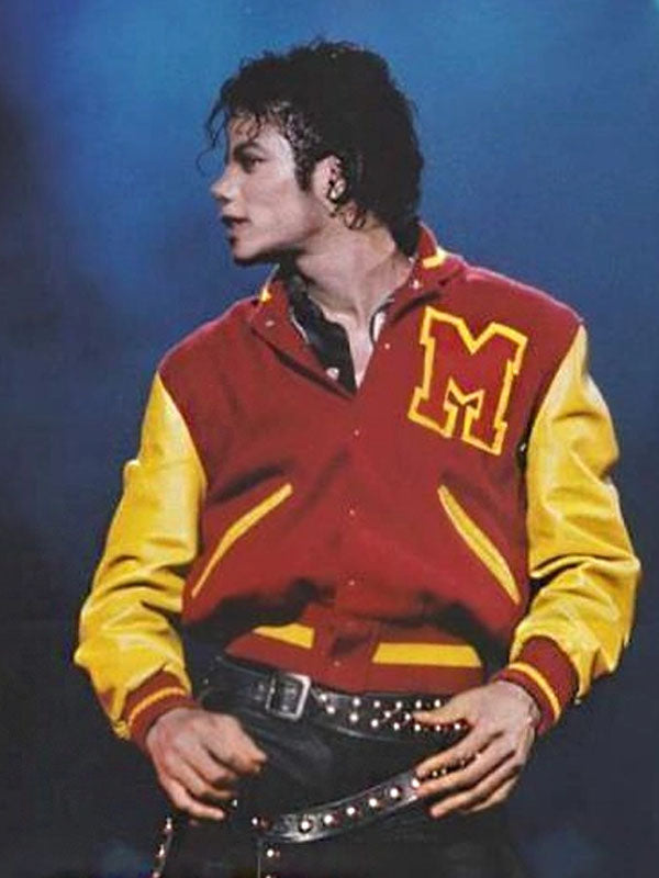 M Thriller Logo Michael Jackson Varsity Jacket