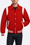Shop Byron Collar Varsity Letterman Jacket