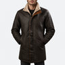 Shop New Men's Vintage Double Stand Collar Leather Coat