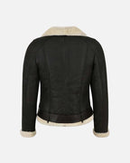 Stylish and warm bomber jacket with shearling trim