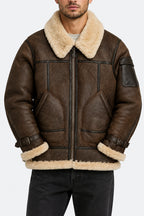 The ultimate in rugged style and performance: Titan Defender Bomber leather Jacket  USA style
