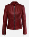Women's Red Hot Leather Jacket