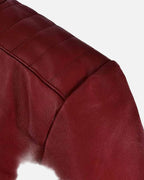 Women's Bold and Bright Red Leather Jacket