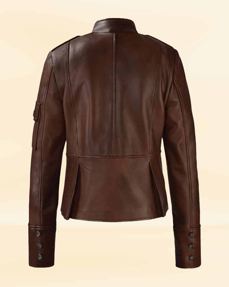 Elevate your style with Spanish Brown Katherine Heigl Leather Jacket in USA