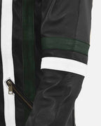Classic leather jacket with a slim-fit silhouette