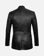 Luxury leather blazer with a medieval touch, available in the USA