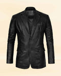 Medieval style leather blazer made in the USA