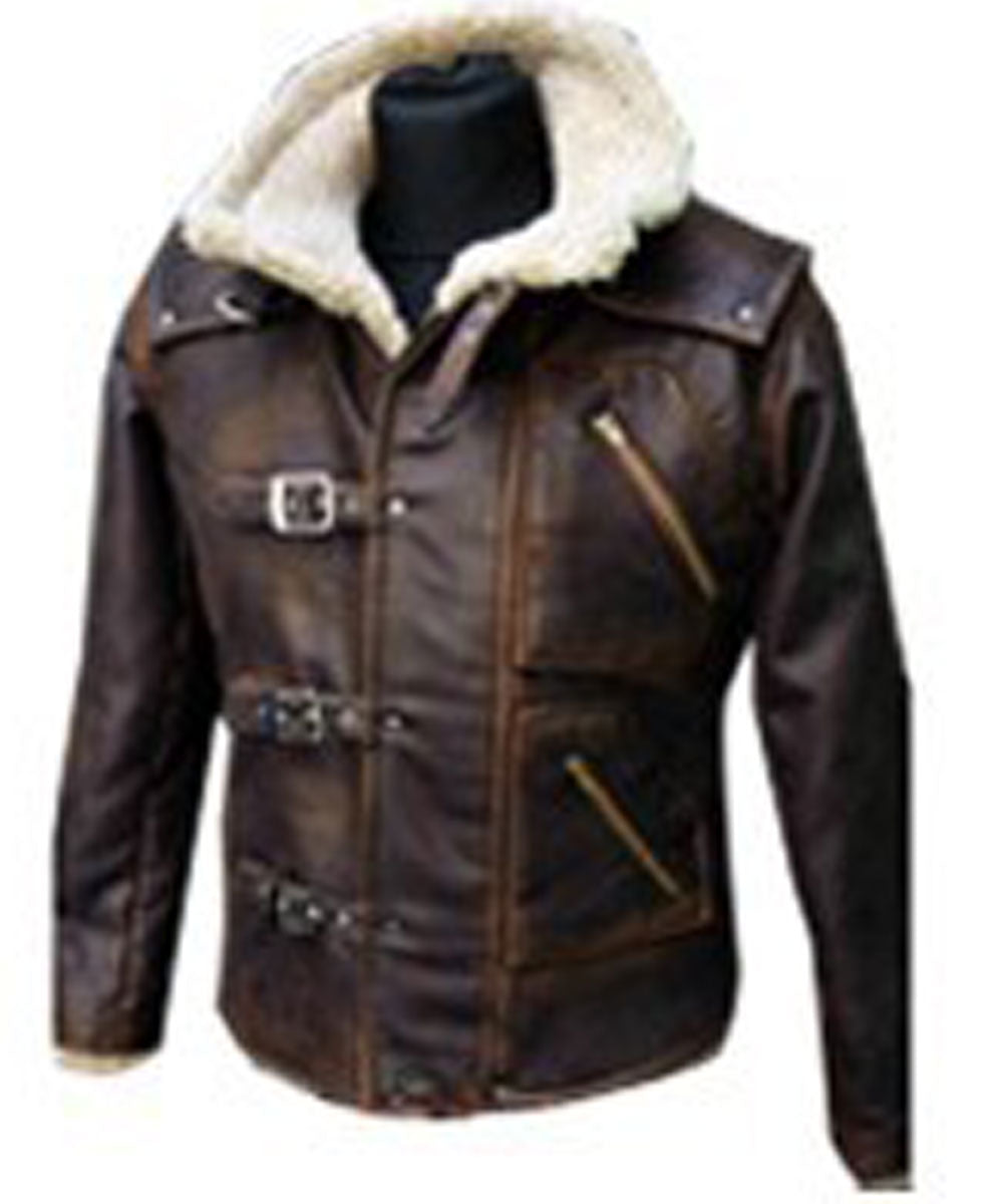 Shop BJ Blazkowicz Wolfenstein  Faux Shearling Leather Jacket